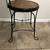 Old Black Wrought Iron Ice Cream Parlor Chair Original Oak Seat 6 thumbnail