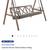Brand New Style Selection 3 Person Brown Steel Outdoor Swing 4 thumbnail