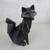 Ceramic Black Fox Statue/Figurine 9 1/2" Tall 1 thumbnail