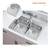 Glacier Bay Stainless Steel 33" 2-Hole Drop In Double Bowl Sink 5 thumbnail