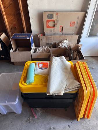 Moving bins, boxes, packing materials 1