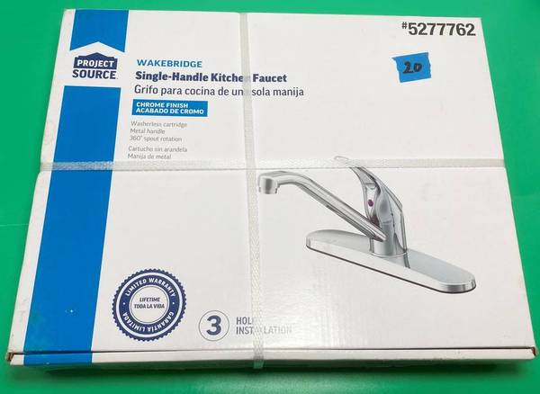 Wakebridge Polished Chrome Single Handle   Kitchen Faucet 1