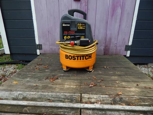 Bostitch 6 gal portable Air Compressor w/15 ft. hose 1