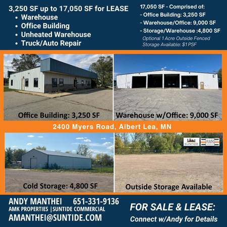Warehouse, Office, Storage, Multiple Dock Doors - for Lease & Sale 1