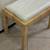 New Sofia Rattan & Mahogany Wood Ottoman Bench White/Natural Brown 2 thumbnail