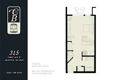 $1,595 / 462ft2 - Studio/1B, Roof Top Deck With BBQ and Fire Pits, Pets Welcome (Uptown Queen Anne)63995108427010120