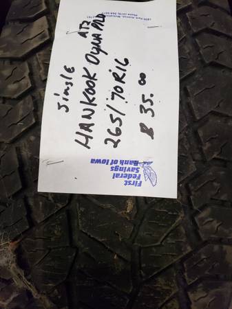 Used Hankook 265 70 16 1
