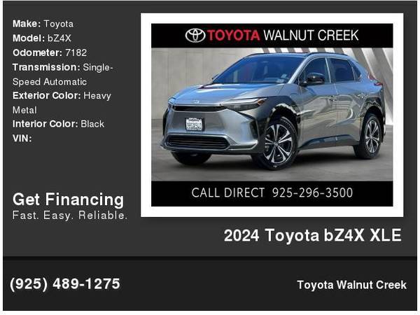 2024 Toyota bZ4X XLE - $28,787 (ToyotaWalnutCreek.com, CA)63483107379971120