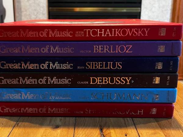 Great Men of Music 11-Book Set with Vinyl Records Time - cds
