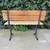 Solid Finished Hardwood and Formed Black Steel Indoor/Outdoor Bench 8 thumbnail