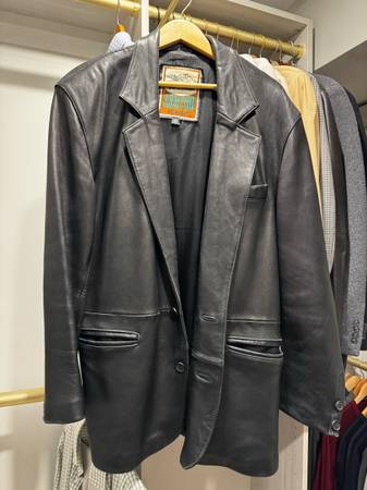 Men's Size M Arbitro Black Leather Jacket 1