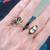 Ladies Ring Blue Sapphire Natural diamonds 14kt yellow gold size 5 3 thumbnail