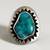 VTG Signed Navajo Large Sterling Turquoise Size 13 Ring 18 Grams 2 thumbnail