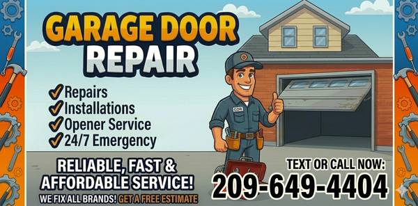 Garage Door Services                 209-649-4404 1