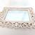 Vintage Tabletop Mirror with Ornate Cream Colored Cast Iron Frame 2 thumbnail