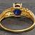 Vintage Natural Oval Sapphire in 14K Gold Ribbed Step Ring Mounting 11 thumbnail