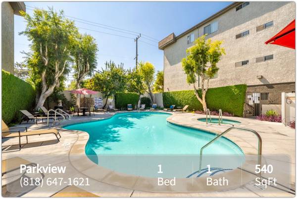 $1,784 / 1br - 540ft2 - A great place to kick back and relax! Beautiful neighborhood! (Lake Balboa - Van Nuys)63701092439299121