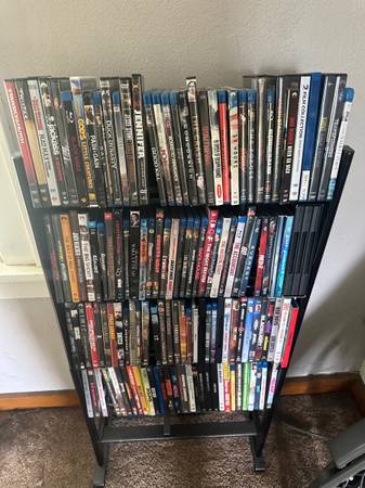 Blue ray , DVDs and stand 1