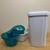 Trash Can Touch-Top, White Multi-purpose Pan & Blue Bathroom Caddy 1 thumbnail