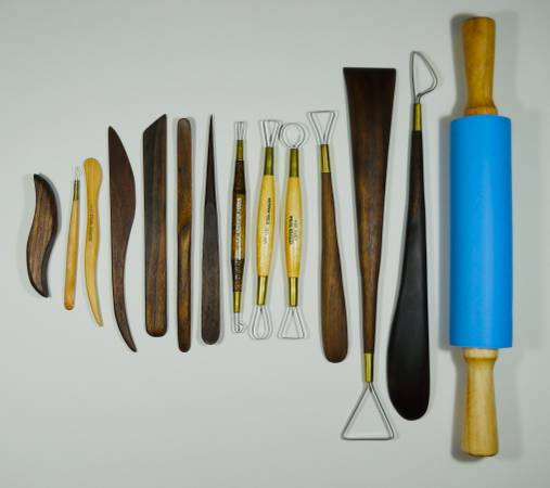 12 BRAND NEW KEMPER CLAY TOOLS + SILICONE ROLLER 1