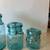 Antique Set of Blue Glass Ball Fruit Jars With Wire Bail and glass Top 3 thumbnail