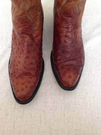 Size 10.5 Montana Ostrich Skin Cowboy Boots 1