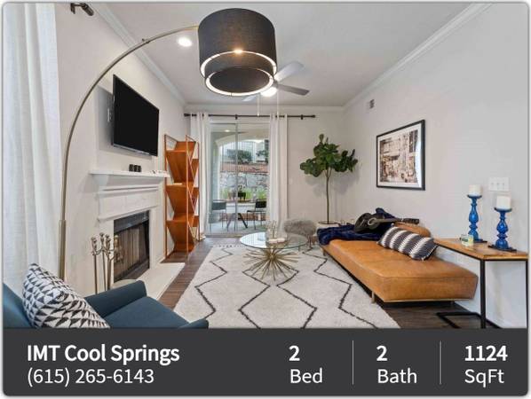 $1,945 / 2br - 1124ft2 - Electrodomésticos de cocina convenientes y triturador en el fregadero (Franklin - Cool Springs Mall)63680175532673121