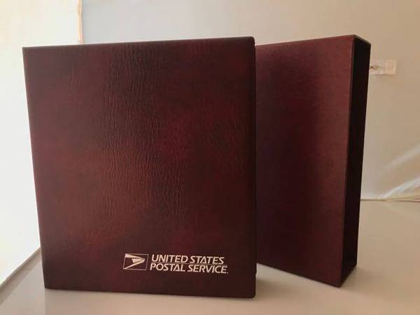 LINDNER Padded 3-Ring Album w/USPS Imprint w/Matching Slipcase - NIB 1
