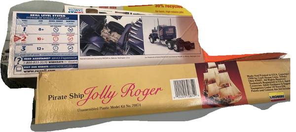 Model building 3 items truck semi pirate ship soldier 1