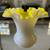 Vintage Fenton Glass Yellow Overlay Ruffled  Vase  6 1/4" Tall 1 thumbnail