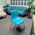 8 Teal Molded Plastic Chairs – $50/each chair 1 thumbnail