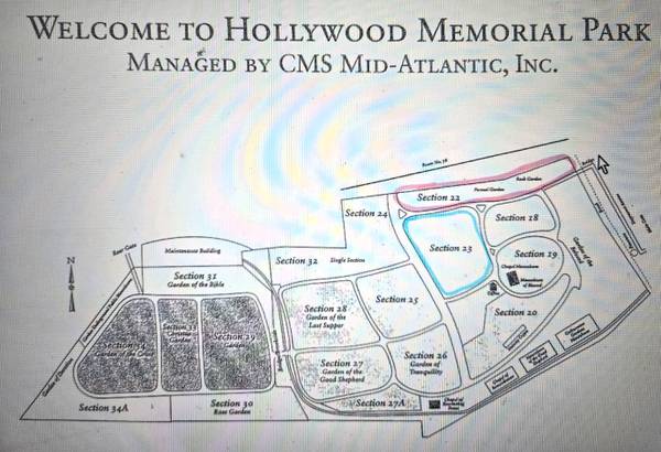 Cemetery Plots, Hollywood Cemetery, Union, NJ, 4 single plots/block 1