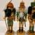 Set of 4 Vintage Wooden Nutcracker Hand Painted Ornaments 5” Tall 2 thumbnail