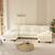 New Modern U Shaped Sectional Sofa with Double Chaise, Modern Corduroy Modular C 8 thumbnail