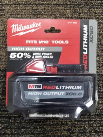 SPECIAL BUY Brand New MILWAUKEE M18 Redlithium Hi Output XC6.0 BATTERY 1