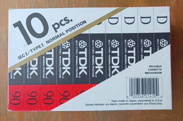 TDK D90 cassette tapes 1