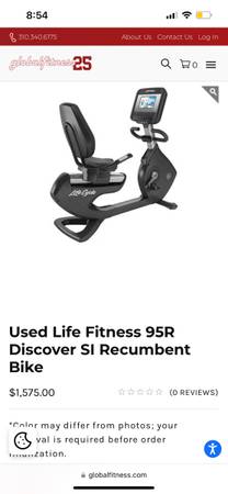 Life Fitness Platinum Club Series Recumbent Lifecycle Bike 1