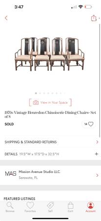 Henredon chinoiserie 8 dinning room chairs 1