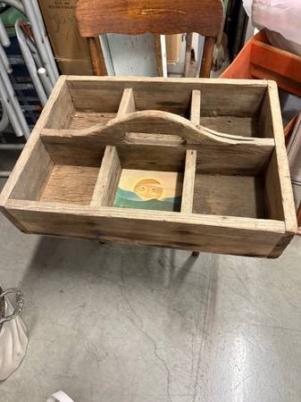 Antique Redwood Large Caddy 1