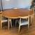 Vintage Jefferson Expandable Dining Table with Mid-Century Modern Bamboo Chairs  3 thumbnail