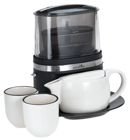 Zarafina Tea Maker with Ceramic Tea Pots Cups Tray 1
