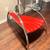 Unique Decorative Chair Red & Chrome 4 thumbnail