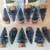 Set of 12 Miniature 3" Bottle Brush Christmas Trees, Still in Boxes 2 thumbnail
