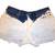 Demin & White Dip Dyed Levi Shorts with Studs - Size 5 2 thumbnail