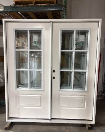 New 72" 6 Lite RH Inswing Fiberglass Exterior French Door 1