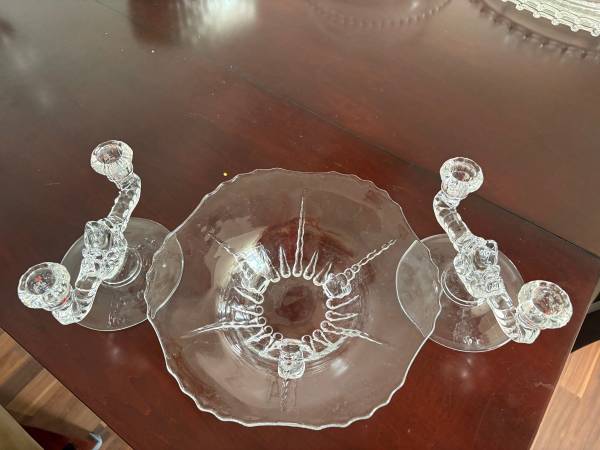 Candleholders and centerpiece bowl 1