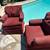 Pair of Red Armchairs 4 thumbnail