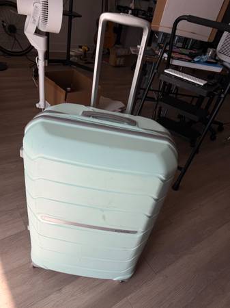 Samsonite Mint Green Checked Luggage 1