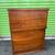 Vintage mid century modern walnut four drawer dresser 1 thumbnail