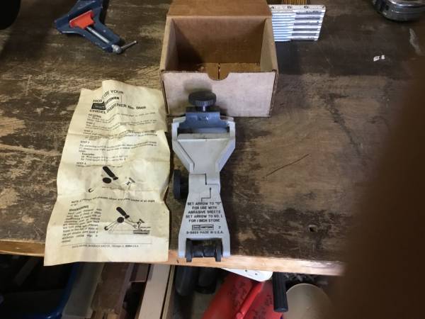 Vintage chisel sharpening jig 1